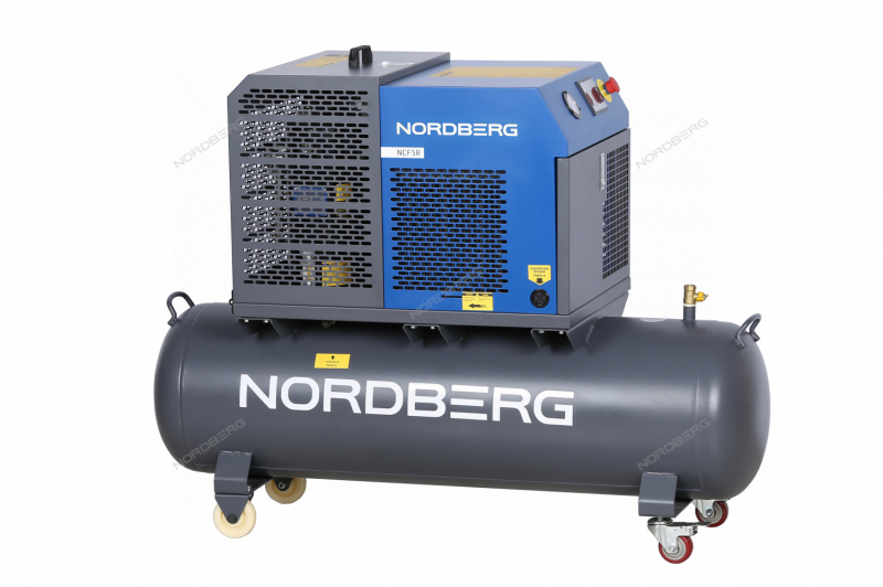 Винтовой компрессор Nordberg NCF5R, 4 кВт, ресивер 180л, 10 бар, 450 л/мин, IP54 Винтовой компрессор Nordberg NCF5R, 4 кВт, ресивер 180л, 10 бар, 450 л/мин, IP54