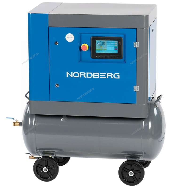 Винтовой компрессор Nordberg NCA7.5R, 4 кВт, 10 бар, 510 л/мин, ресивер 160 л Винтовой компрессор Nordberg NCA7.5R, 4 кВт, 10 бар, 510 л/мин, ресивер 160 л