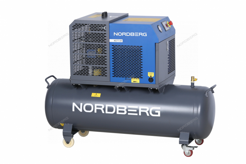 Винтовой компрессор Nordberg NCF7,5R, 5,5 кВт, ресивер 230л, 10 бар, 660 л/мин, IP54 Винтовой компрессор Nordberg NCF7,5R, 5,5 кВт, ресивер 230л, 10 бар, 660 л/мин, IP54